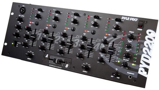 Pyle - PYD2200 , Sound and Recording , Mixers - DJ Controllers , 5-Channel Professional Mixer