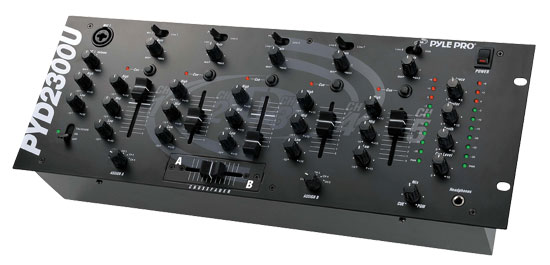 Pyle - PYD2300U , Sound and Recording , Mixers - DJ Controllers , 19'' Rack Mount 5-Channel Professional Mixer with USB