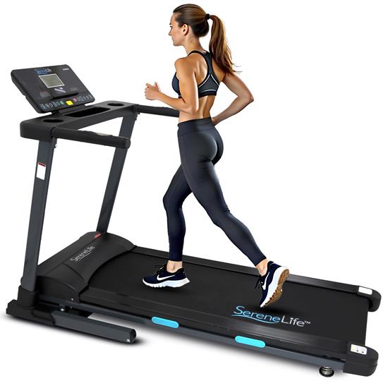 Pyle - SLFTRD45 , Home and Office , Fitness Equipment - Home Gym , Health and Fitness , Fitness Equipment - Home Gym , Digital Smart Treadmill with Automatic Incline 15 LevelsFolding Treadmill Electric Motorized Running Machine - 36 Pre-set Program