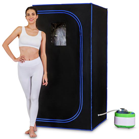 Pyle - SLISAU35BK , Home and Office , Therapeutic , Portable Steam Home Sauna - Personal In-Home Detox Spa Steam Therapy Heated Sauna