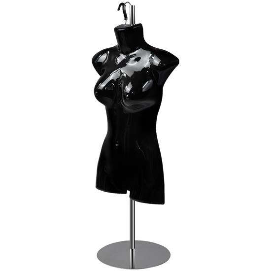 Pyle - SLMAQTOPBK77 , Home and Office , clothing & accessories , Female Dress Form Mannequin with Hook, Hanging Fashion Torso Display Form Mannequin (Black)