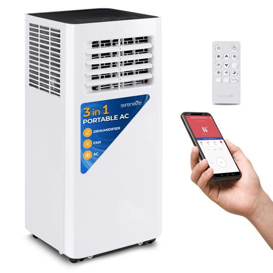 Pyle - SLPAC805W , Home and Office , Cooling Fans , Sound and Recording , Cooling Fans , Portable Air Conditioner - Compact Home A/C Cooling Unit with Built-in Dehumidifier & Fan Modes, Includes Window Mount Kit (8,000 BTU)