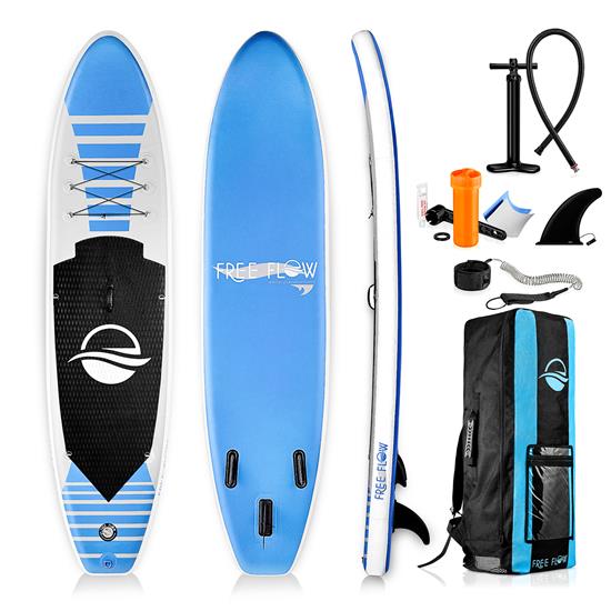 Pyle - SLSUPB125 , Sports and Outdoors , Carrying Cases - Portability , Free-Flow Inflatable SUP - Stand Up Water Paddle-Board