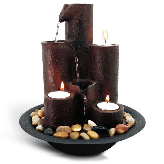 Pyle - SLTWF20 , Home and Office , Water Fountains , Water Fountain - Relaxing Tabletop Water Feature Decoration