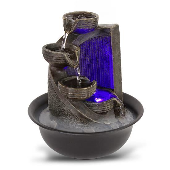 Pyle - SLTWF69LED , Home and Office , Water Fountains , Water Fountain - Relaxing Tabletop Water Feature Decoration